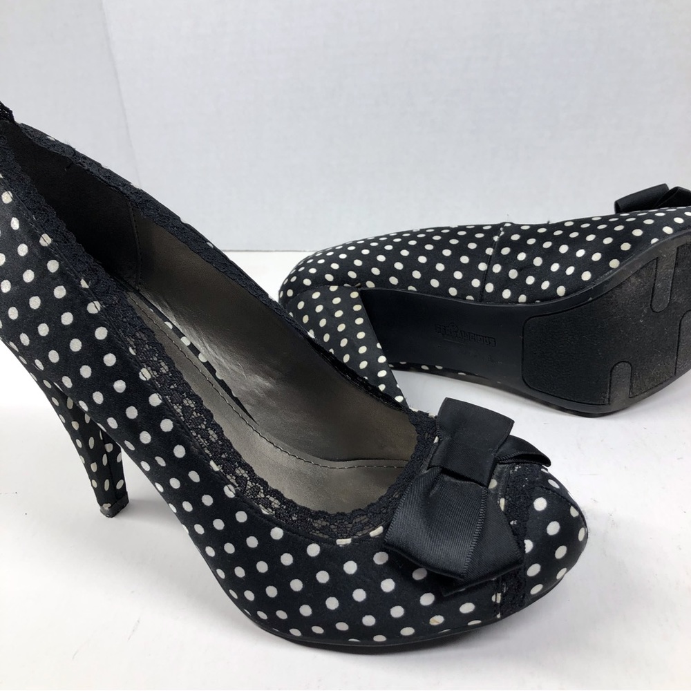 fergalicious Polka Dot Lace Bow Bette Page Betty Boop 1940’s 50’s No Size Fits 8 - Picture 3 of 5